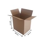 Kartondoboz - 200 X 150 X 200 mm - TF, 2x Biegelt - 3 rétegű B hullám - 1/32 EUR