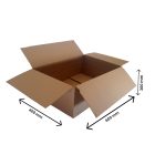 600X400X200mm kartondoboz - TF, 2x Biegelt - 3 rétegű B hullám - 1/4 EUR